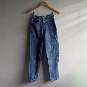 Vintage 90's Palmetto's Blue High Waist Tapered Leg Jeans Women Made in USA 3